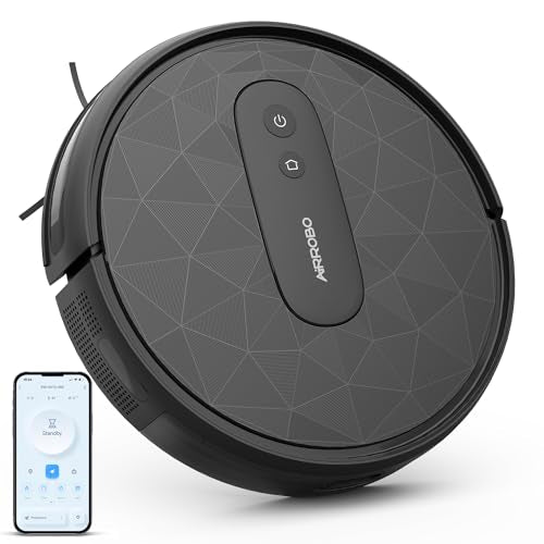 AIRROBO Robot Vacuum Cleaner - 2800 Pa Suction, Ideal for Pet Hair, Hard Floors, Low Pile Carpets, Self-Charging, 120 Mins Runtime, App Control