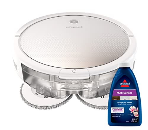 Bissell SpinWave Pet Robot, 2-in-1 Wet Mop and Dry Robot Vacuum, Rotating Mop Pads Scrub Floors, WiFi Connected with Structured Navigation, 3347 for Carpet