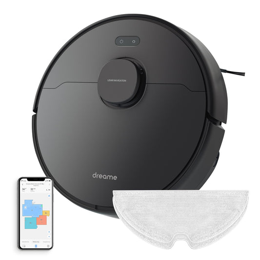 Dreametech D9 Max Robot Vacuum and Mop Combo, LiDAR Navigation, 4000Pa Strong Suction Power, 180mins Runtime, 2-in-1 Sweep and Mop, Compatible with Alexa